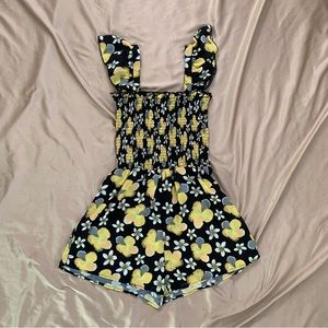 Floral Shrilled Cami Romper